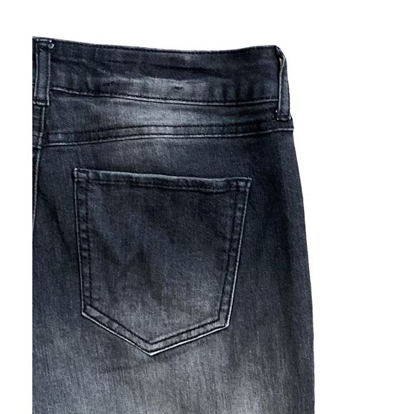 REWASH Womens Size 7 Stonewashed Gray Vintage Reunion Low Rise Ripped Goth Jeans - Picture 4 of 11